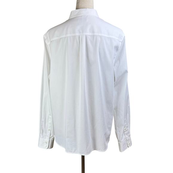 UNTUCKit NWT Bella White Button Down Long Sleeve Collared Cuffs Office Blouse - Picture 4 of 16